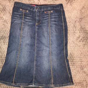 Adriano Goldschmied Fluted Denim Skirt